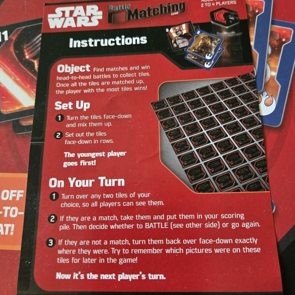Star Wars The Force Awakens Matching Game - Picture 8 of 8